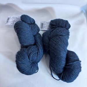 CASCADE YARNS Blue Cascade 220 Yarn 2 Skeins Peruvian Highland Wool NEW WITH TAG